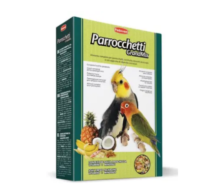 Padovan Parrocchetti Grandmix Корм для средних попугаев 850 г