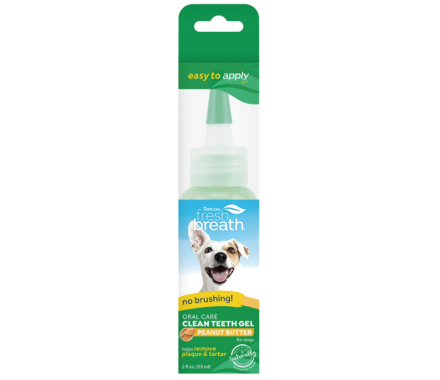 TropiClean Fresh Breath Oral Care Peanut Butter Гель для собак для чистки зубов 59 мл