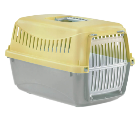 MP Bergamo Gipsy 1 Переноска для котов S Yellow с пластиковыми дверцами 46х31х32 см