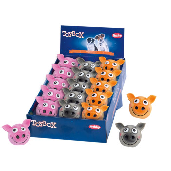 Nobby toy for dogs latex head pig 8 cm