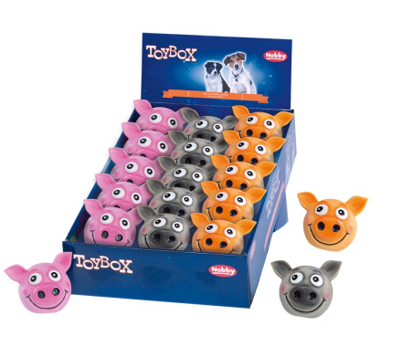 Nobby toy for dogs latex head pig 8 cm
