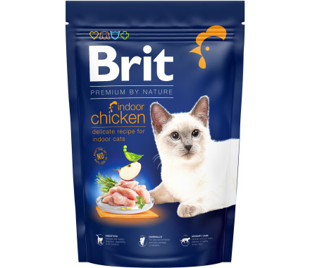 Brit Premium Nature Indoor Сухой корм для котов Курица 1,5 кг