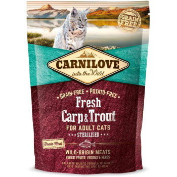 Carnilove Sterilized Сухий корм для котів Короп та форель 400 г
