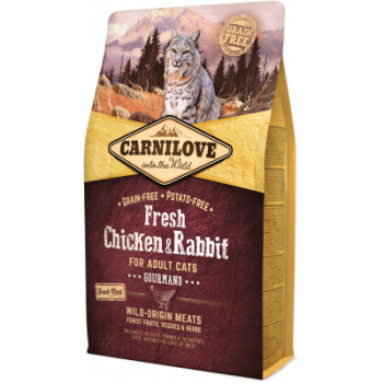 Carnilove Sterilized Сухой корм для котов Кролик и курица 2 кг