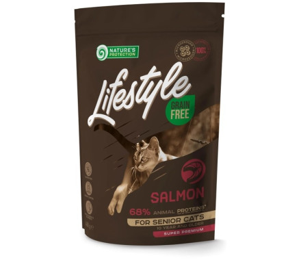 Nature's Protection Сухий корм для котів Lifestyle Senior Лосось 400 г