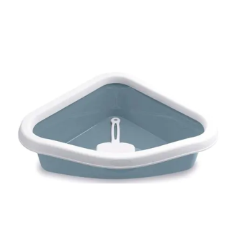 Stefanplast Туалет з лопаткою для котів Sprint Corner 40x56x14 см блакитний