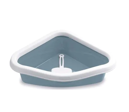 Stefanplast Туалет з лопаткою для котів Sprint Corner 40x56x14 см блакитний