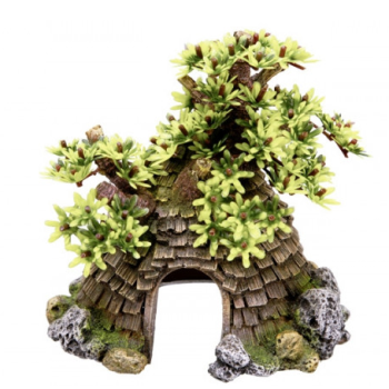 Nobby Декорация в аквариум Домик с деревом 17x14,5x17,5 см