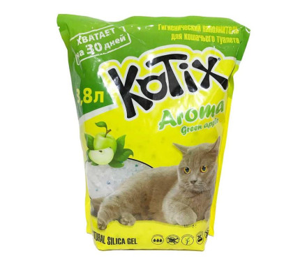 Kotix Наполнитель силикагелевый Green Apple 3,8 л