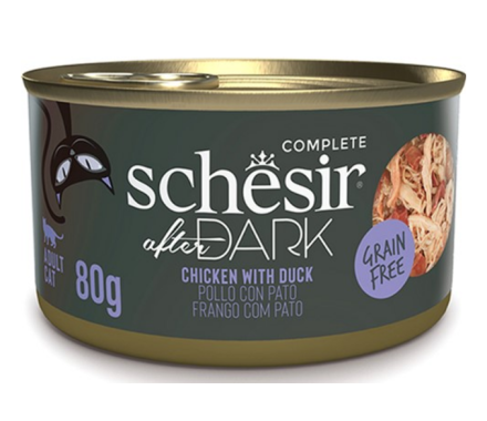 Schesir After Dark Консерва для котов Курица с уткой в бульоне 70 г
