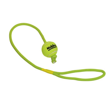 Nobby toy for dogs tennis ball with a rope 9x70 cm