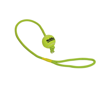 Nobby toy for dogs tennis ball with a rope 9x70 cm