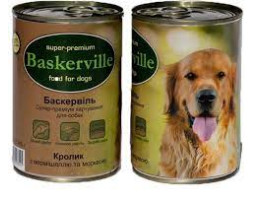 Baskerville Консерва для собак Кролик з лапшою та морквою 400 г