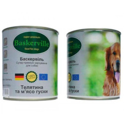 Baskerville Консерва для собак Телятина та м'ясо гуски 400 г