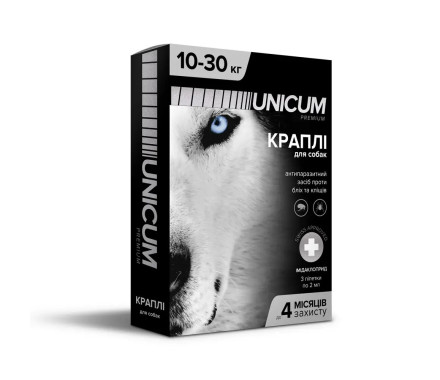 Unicum Premium Капли для собак от блох и клещей 10-30 кг 2,0 мл Цена за 1 пипетку