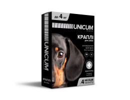 Unicum Premium Краплі для собак від бліх та кліщів до 4 кг 0,5 мл Ціна за 1 піпетку