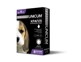 Unicum Complex Капли для собак от гельминтов, блох и клещей до 4 кг 0,5 мл Цена за 1 пипетку