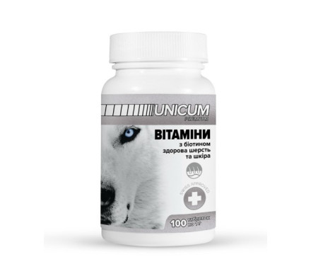 Unicum Premium Витамины для собак с биотином 100 шт