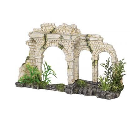 Nobby Декорация в аквариум Три арки с растениями 25×6,5×15 см