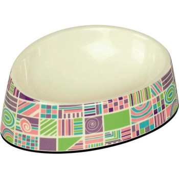 Nobby Миска для кота меламиновая Decal Square 160 мл цветная