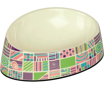 Nobby Миска для кота меламиновая Decal Square 160 мл цветная