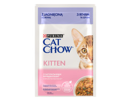 Cat Chow Вологий корм для кошенят Ягня та цукіні 85 г