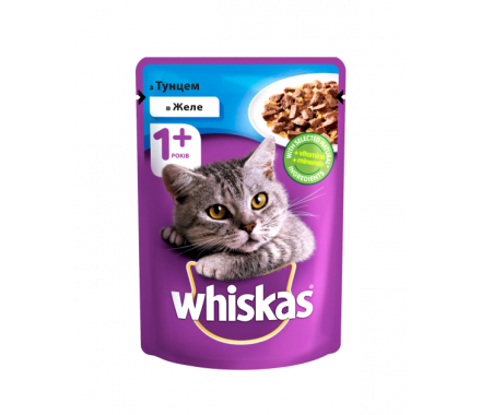 Whiskas Влажный корм для котов Тунец в желе 85 г