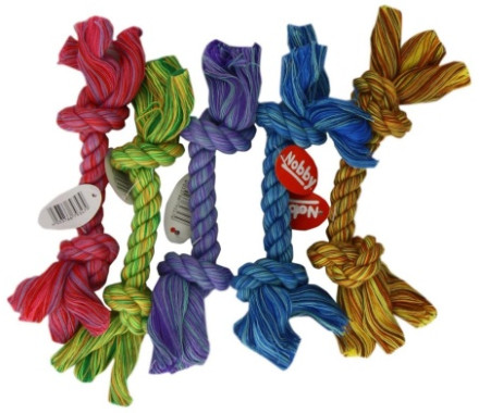 Nobby toy for dogs Tipped rope with nodules s color in assortment