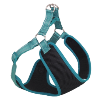 Nobby Шлейка для собак Black Mesh Reflect XS 1х33-41х37 см бирюзовая