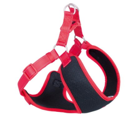 Nobby Шлейка для собак Black Mesh Reflect XL 2,5х69-83х66 см красная