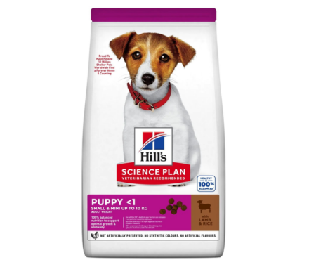 Hill’s SP Сухой корм для щенков Puppy Small&Mini Ягнёнок и рис 3 кг