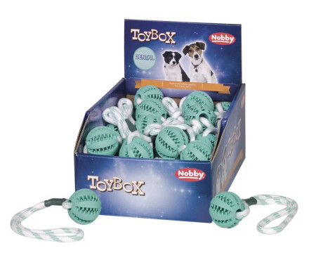 Nobby toy for dogs ball Dental with a rope 5 cm