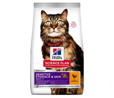 Hill’s SP Сухий корм для котів Adult Sensitive Stomach&Skin Курка 1,5 кг