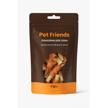 Pet Friends Ласощі для собак Палички зернові обгорнуті куркою110 г