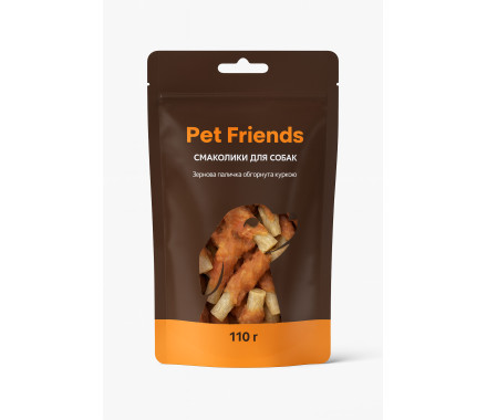 Pet Friends Ласощі для собак Палички зернові обгорнуті куркою110 г