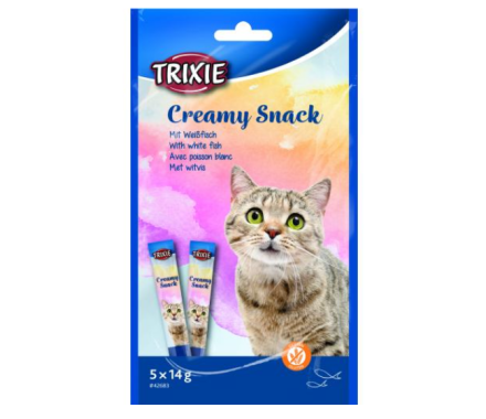 Trixie Ласощі для котів Creamy Snacks Риба 5х14 г