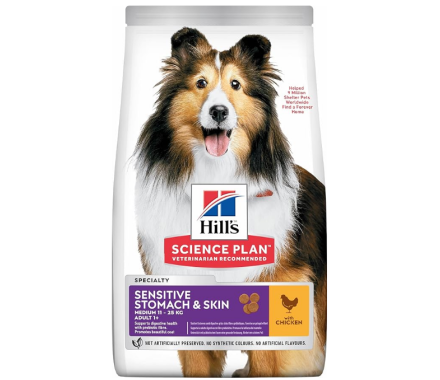 Hill’s SP Сухой корм для собак Sensitive Stomach&Skin Adult Medium Курица 2,5 кг