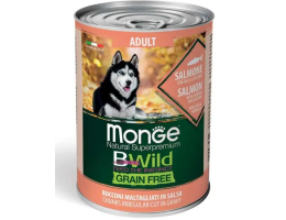 Monge Консерва для собак Bwild Adult Лосось с тыквой и цукини 400 г
