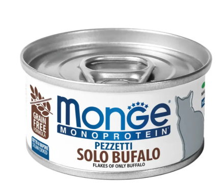 Monge Консерва для котов Monoprotein мясные хлопья Буйвол 80 г