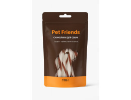 Pet Friends Ласощі для собак Закручені сендвічі Качка та тріска 110 г