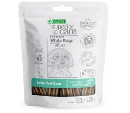 Nature\'s Protection Лакомства для собак Superior Care White Dogs Daily Oral Care Насекомые 150 г