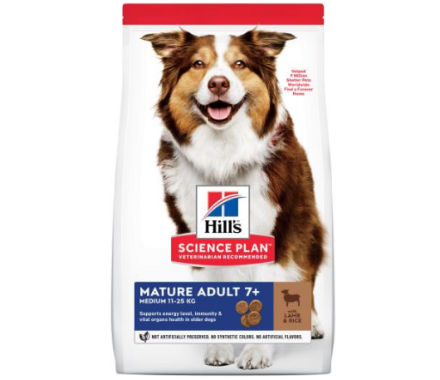 Hill’s SP Сухой корм для собак Mature Adult 7+ Large Ягнёнок и рис 14 кг