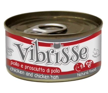 Vibrisse Консерва для котов Курица и ветчина 70 г