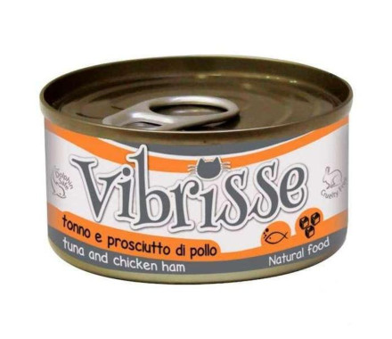 Vibrisse Консерва для котов Тунец и куриная ветчина 70 г