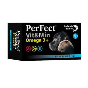 PerFect Vit&Min Omega 3 для собак та котів 0,5 г Ціна за 1 блістер