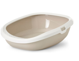 Nobby Туалет для котов с рамкой Gizmo Medium 44х35,5х12,5 см бежевый