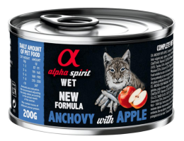Alpha Spirit Консерва для котов Анчоусы и яблоки 200 г