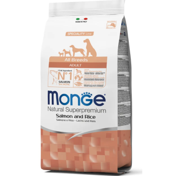 Monge Сухой корм для щенков All breeds Adult Лосось и рис 2,5 кг