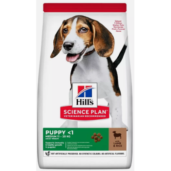 Hill’s SP Сухой корм для щенков Puppy Medium Ягнёнок и рис 14 кг