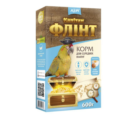 Лори Флинт Корм для средних попугаев 600 г